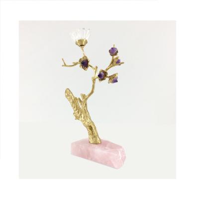 China Luxury Copper ODM Crystal Tree Decorative Art Craft for sale