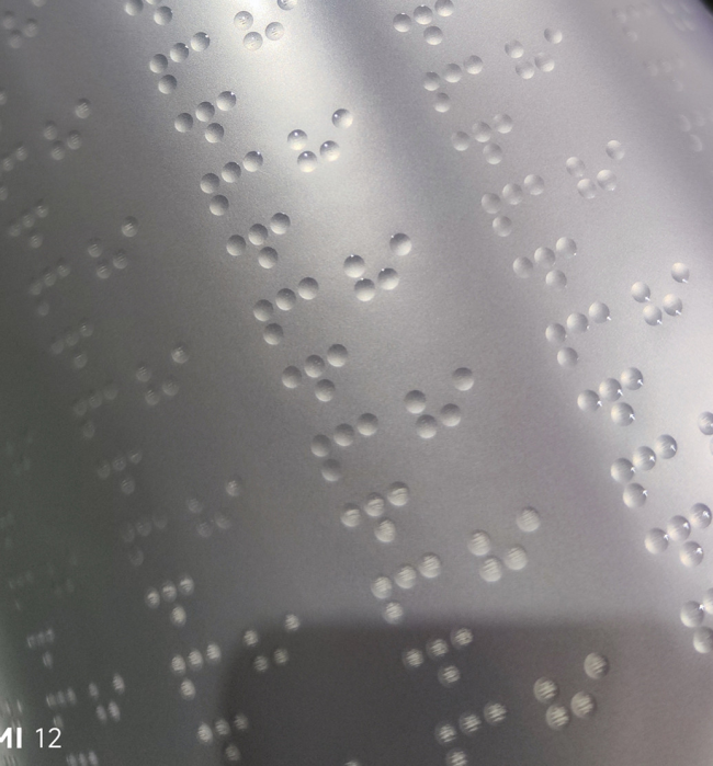 Braille printing example