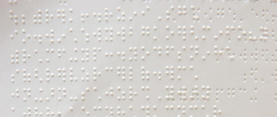 Braille printing detail