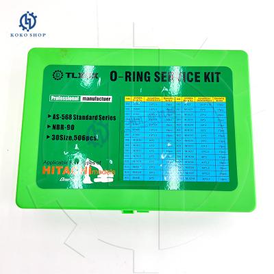 China NBR-90 O ring Service Kit EX Rubber O-Ring Box for HITACHI Excavator Spare Parts for sale