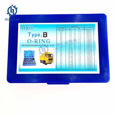 China Rubber O Ring Kit Set Sealing Hydraulic Cylinder Excavator O Ring Kit NBR O-Ring Blue Box for sale