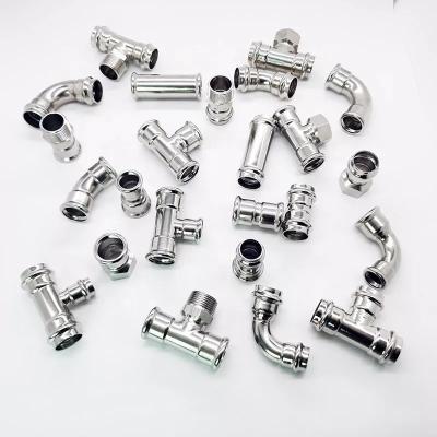 China Epual Coupling 304 Stainless Steel Press Fittings 1/4 Inch for sale