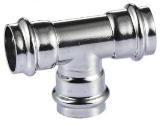 China 304 Plumbling Stainless Steel Press Fittings Equal Tee For Water Supply for sale