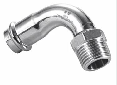 China 304l Stainless Steel Pipe Fittings 90 Degrees Male Elbow V Profile for sale