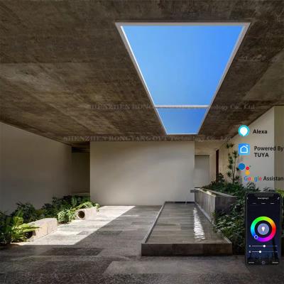China Integrated Ceiling Artificial LED Skylight Recessed Alexa Tuya Control CCT 6500K for sale
