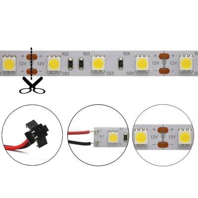China Multicolor Cuttable SMD 5050 RGB LED Strip 60LED/M Length 100mm for sale