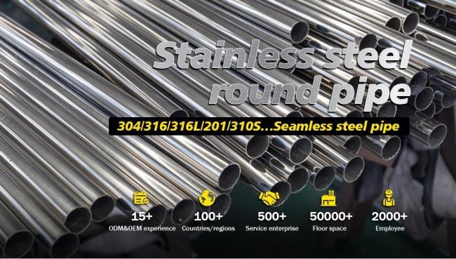 Round/Square/Rectangular Ss Tube ASTM 201 304 304L 316L 321 309S 310S 410 420 430 Cold Drawn Hot Rolled Metal Welded Stainless Steel Pipe