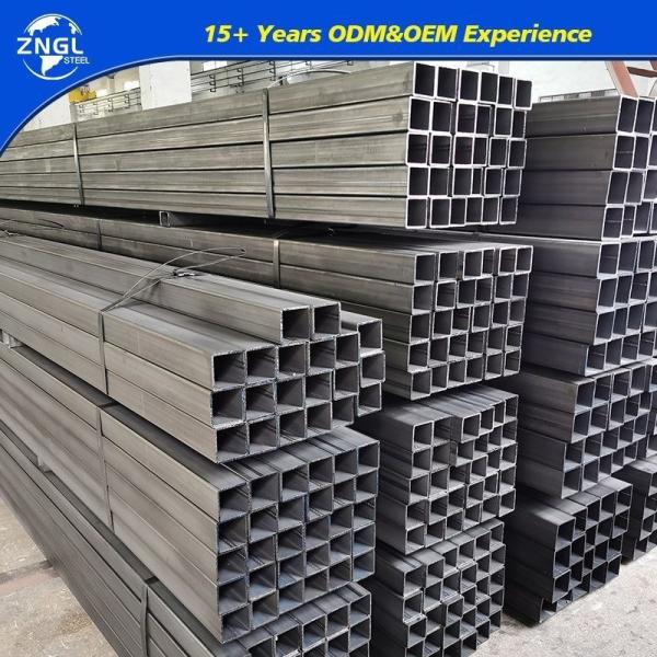 Quality Non-Oiled Mild CS ERW Black Carbon Steel Round Square Rectangle Pipe Tube for Oil and Gas for sale