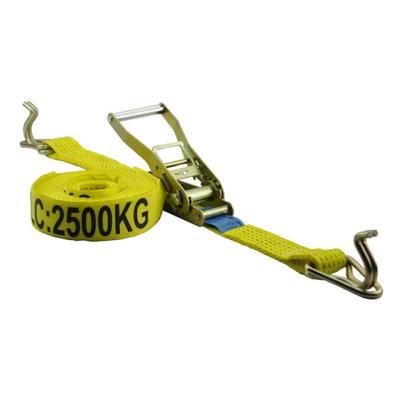China LC 2500KG ratchet tie downs with hook & keeper for sale