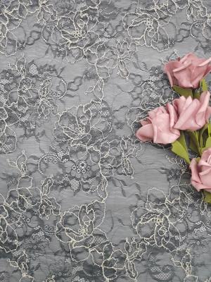 China Embroidered Leafy 3D Floral Lace Fabric OEKO TEX Standard 100 For Dressmaking for sale