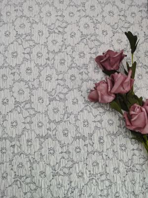 Китай 49 дюймов белый цвет высококачественный спандекс цветочный кружевная ткань для дамской одежды женское платье продается
