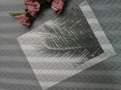 Chine Tissu de dentelle de Grey Polyester Crinckle Mesh Pleated pour la robe de petite fille à vendre
