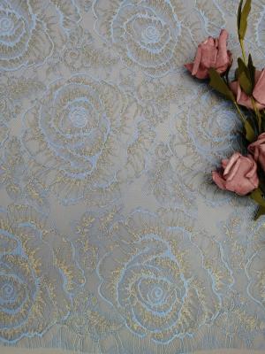 China Floral Metallic Lace Fabric for sale