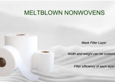 Chine Le tissu non-tissé de 25GSM 100% pp Meltblown pour le GV de filtre de respirateur a certifié à vendre