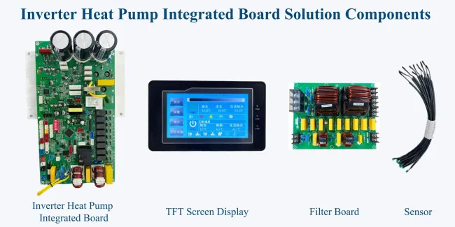 Energy-Saving 1.5kw 2kw 3.5kw Single Phase DC Inverter Integrated Heat Pump PCBA with Digital Thermostat and Sensor
