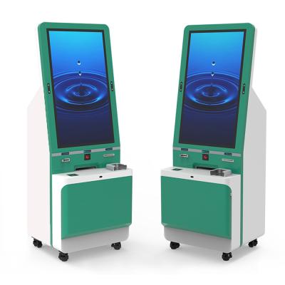 China 43 Inch Self Printing Kiosk Health Digital Display Touch Screen Kiosk With Camera for sale