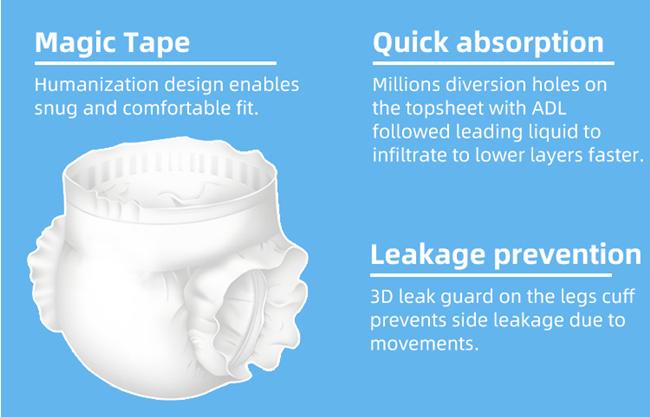 Baby pull up diaper product display