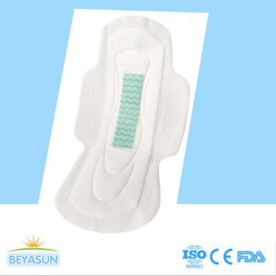 China Female Cotton Overnight Ladies Sanitary Napkins For Women With Cold Mint Herbal Anion for sale