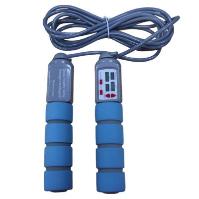 China Fitness Jump Rope ABS Handle Perda de peso Salto de corda para casa Fitness Loop Counter até 9999 OK-168 Azul à venda