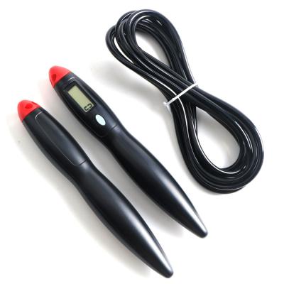China Home Exercising Black Digital Jump Rope Smart Skipping Rope Customized for sale