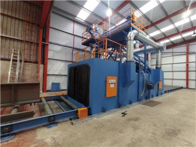 China I Beam Cleaning 2m/min Shot Blasting Machine For Steel Profile for sale
