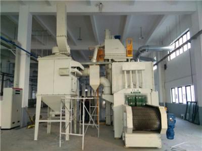 China PLC control Wire Mesh Belt Shot Blasting Machine For Aluminum Pot Cleaning for sale