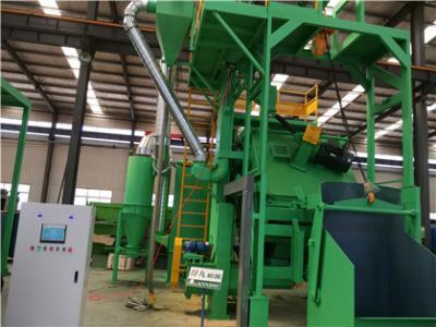 China PLC Control Tilt Drum Shot Blasting Machine Casting Forging Parts Cleaning for sale