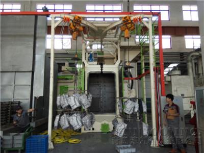 China Double Track Sa2.5 Hanger Shot Blasting Equipment Steel Pot Cleaning for sale