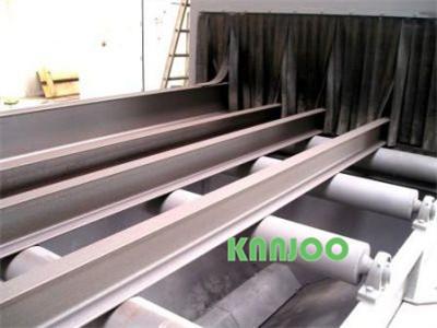 China Large Steel Structure Parts Roller Conveyor Steel Shot Blaster Through Type for sale
