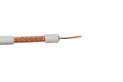 China RG59 Micro CCTV Coaxial Cable Stranded Copper Conductor with 95% CCA Braiding for sale