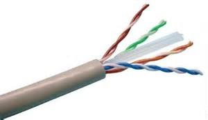 China 350 MHz UTP CAT6 Network Cable 4 Pairs 23 AWG Solid Copper with PVC Jacket for sale
