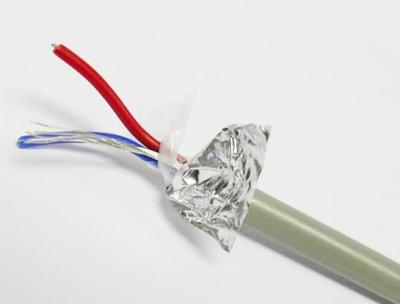 China Aluminum Mylar Foil Shielded Security Alarm Cable 1 Pair 1.00mm2 TC Conductor for sale