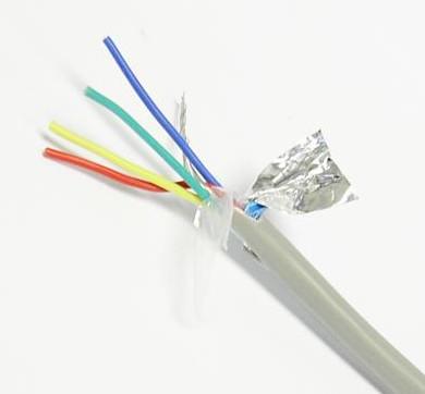 China Mylar / Aluminum Screended Cable 2 Pairs 1.00mm2 Stranded Tinned Copper Conductor for sale