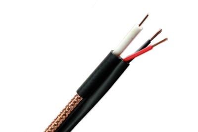 China RG59/U CCTV Coaxial Cable 20 AWG BC 95% CCA Braid + 2 x 0.75mm2 CCA Power CMR for sale