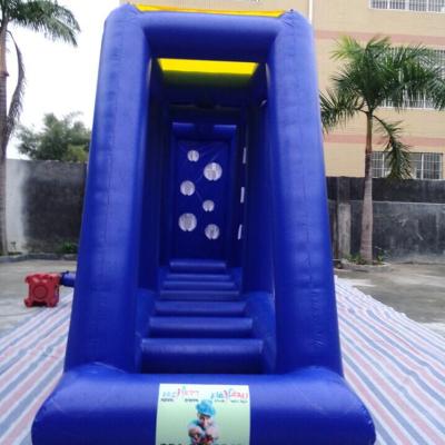 China Blue PVC Tarpaulin Inflatable Tunnel Obstacle Course Basketball Shoot Sport Game for sale