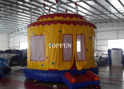 China Castillo de salto del feliz cumpleaños de los niños pequeño que da la lona de dibujo del PVC en venta