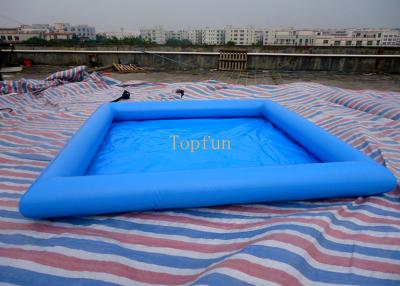 China Safe 5*5m Blue Kids Inflatable Paddling Pool , 0.9mm PVC Tarpaulin for sale