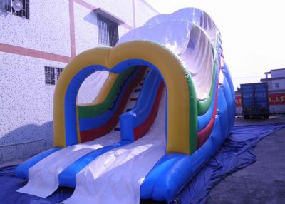 China commercial outdoor Wave Inflatable Slip n Slide With Roof  / Large Bounce House for sale