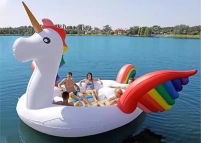 China Inflatable Island Float Adult Water Toy 6 Person Inflatable Unicorn Pool Float for sale