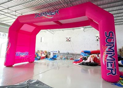 China Inflatable Arches Pink Bicycle Race Sport Game Inflatable Start Finish Line Arch for sale