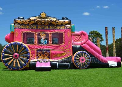 中国 Princess Pink Bouncy Castle Bouncers Kids Game Inflatable Bounce House Combo With Slide 販売のため