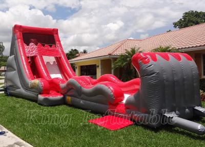 China Rent Inflatable Water Slides Kids Jumping Bounce Red PVC Large Inflatable Water Slides for sale