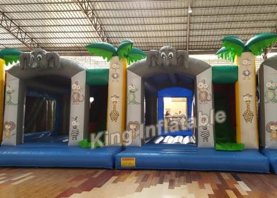 China Printing Tree Jungle 0.55mm PVC Tarpaulin Small Bouncy Castles Inflatable for sale