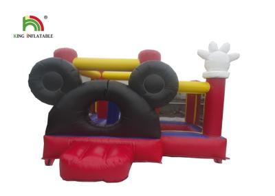 China Red Softplay Mickey Cartoon Inflatable Jumper Castle Bouncer With Ocean Ball for sale