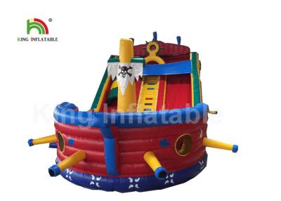 China Castelo de salto inflável vermelho com o ventilador para a corrediça combinado do leão-de-chácara do navio da criança/pirata à venda