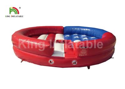 China Adults Red Round Balance Inflatable Sports Games With Fighting Cow for sale