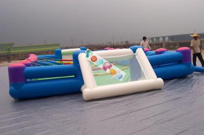 China Spielplatz-großes aufblasbares Fußballspiel/aufblasbarer Fußballplatz für Mietgeschäft zu verkaufen