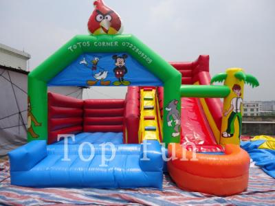 China O campo de jogos caçoa o castelo de salto inflável com corrediça, anúncio publicitário ou agregado familiar à venda