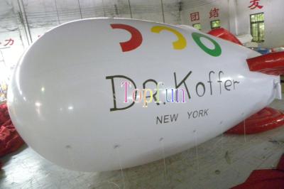 China 6m Long 0.20mm PVC / Inflatable Zepplin Inflatable Helium Blimp Inflatable Helium Balloon for sale