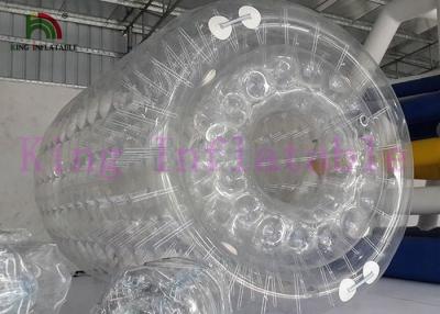 China Clear Inflatable Water Toy / Water Rolling Ball  With Clear Dots for sale